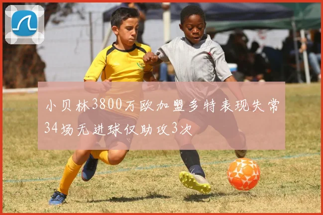 小贝林3800万欧加盟多特表现失常34场无进球仅助攻3次