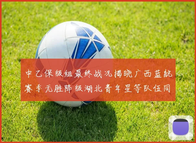 中乙保级组最终战况揭晓广西蓝航赛季无胜降级湖北青年星等队伍同遭降级